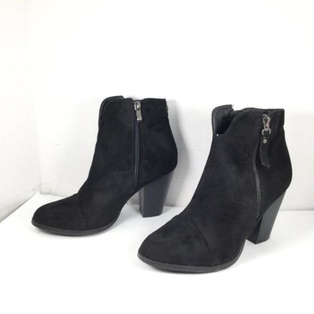 BU Collection Heeled Ankle Boots Black Size 8.5